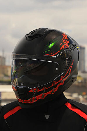 Y.100R NIGHT RIDER MAT SİYAH KASK