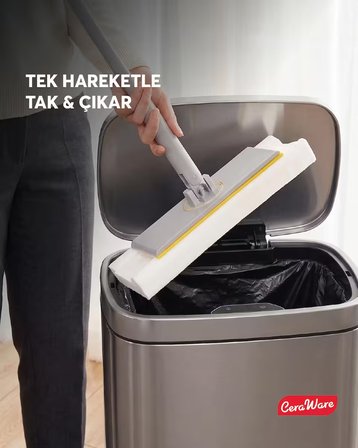 Home Care Pratica Click Mop Set El Değmeden Bez Tak Çıkar Kullan At ve Tüm Bezlerle Uyumlu