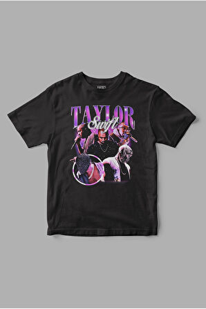 "Taylor Swift Kanye West" Retro Baskılı Tişört