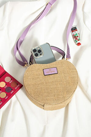 Hasır El Çantası Ve Omuz Çantası Kalpli Çanta