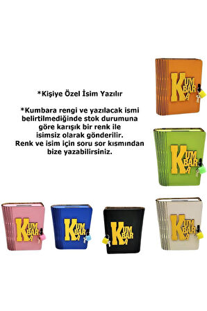 Ahşap Kitap Şeklinde Katlanır Kilitli Kumbara Çocuk Okul Mezuniyet Hediyelik