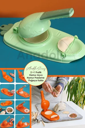 Pratik 2 1 Hamur Açıcı Hamur Presleme Mantı Börek Poğaça Hamur Açma Ve Ravioli Yapma Kalıbı