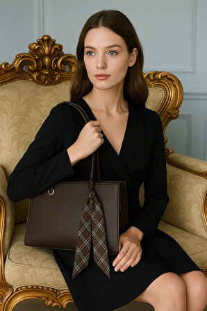 Fular Detaylı Lüks Omuz Çantası