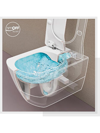 Creavit Elegant Rim-off Asma Klozet + Yavaş Kapanır Kapak
