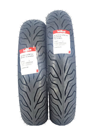350-10 VE 90/90-12 TAKIM TL (TUBELESS - DUBLEKS)