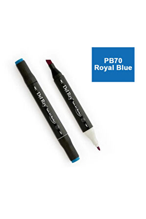 Del Rey Twın Marker Pb70 Royal Blue Çift Uçlu Grafik Kalemi Mn-Dr070