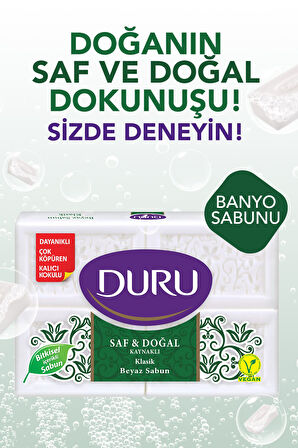 Saf & Doğal Kaynaklı Klasik 16 Adet Beyaz Kalıp Sabun 4x600gr