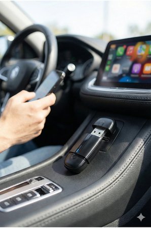 Çift Girişli Kablolu CarPlay’i Kablosuza Çeviren 2si1 Arada Wireless CarPlay Box