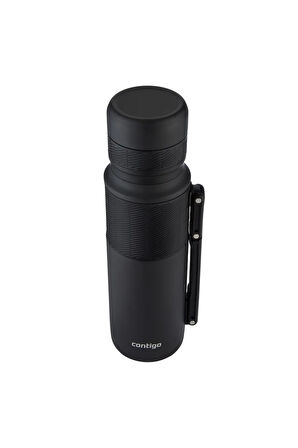 Thermal Bardaklı Çelik Termos 1.2lt Siyah