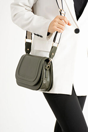 Kadin 5 Bölmeli Astarlı Kapaklı çıt çıt Kapama El Kol Ve Omuz Çantası