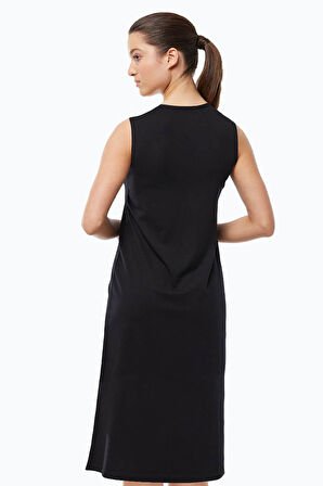 Malabadi 1049 Kadın Modal Sıfır Kol ( Kolsuz ) Uzun Elbise Astarı & Kombinezon