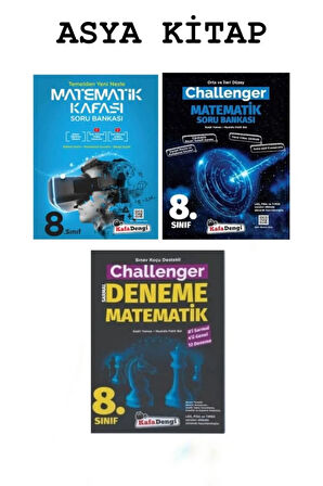 8.Sınıf Kafa Dengi Yayınları Matematik Kafası + Challenger Matematik+ Challenger Matematik Deneme Se