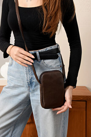 Lüks Günlük Telefonluk Anahtarlık Omuz Çantası Yumuşak Deri