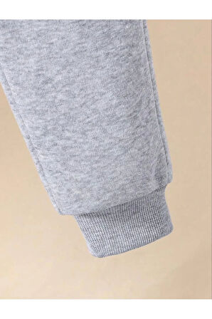 Kız Çocuk Love Gırl Baskılı Kapüşonlu Sweatshirt Eşofman Takımı