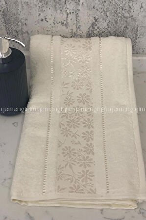 Blossom El-Yüz Havlusu 6 Adet-Krem