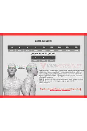 Horus X Road Beyaz Siyah Kırmızı Mavi Motosiklet Kaskı