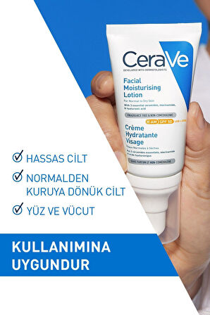 CeraVe Güneş Korumalı Nemlendirici Yüz Kremi Spf 50+ 52ml