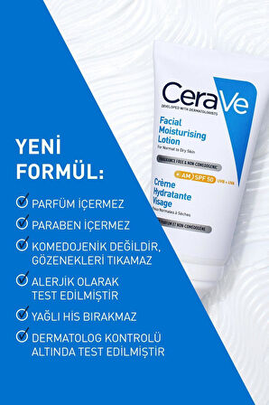 CeraVe Güneş Korumalı Nemlendirici Yüz Kremi Spf 50+ 52ml