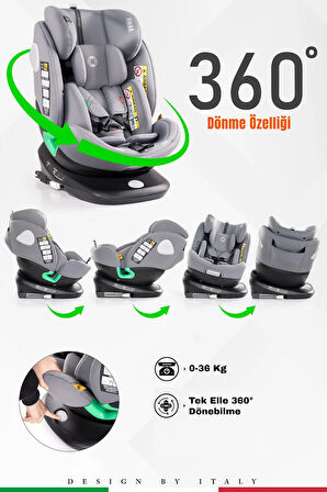 Tronfix 360 Derece Dönebilen 0-36 Kg Isofixli I-size Oto Koltuğu