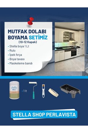 Stella Mutfak Dolabı Boyama Seti (10-12 Kapak)