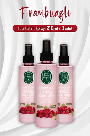 Eyüp Sabri Tuncer Frambuazlı Sirke Ve Süper Saç Bakım Spreyi 3 x 210 ML