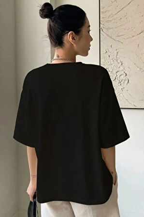 Unisex Baskılı Oversize T-Shirt