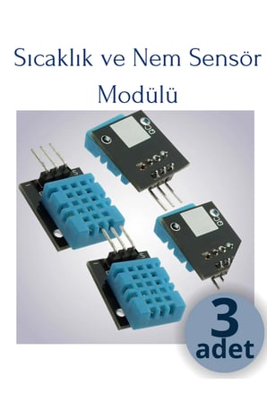 4-adet Temperature Humidity Sensor Module – DHT11 Sıcaklık ve Nem Sensörü Modülü