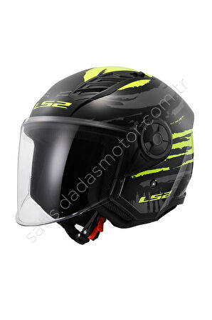 AIRFLOW 2 BRUSH SİYAH-NEON SARI AÇIK KASK