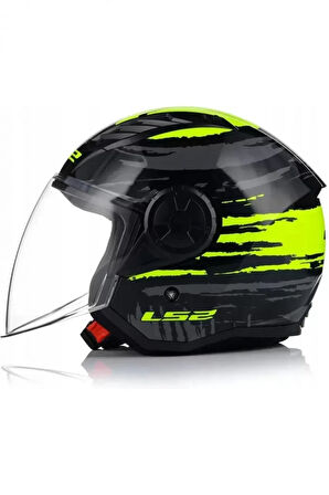 AIRFLOW 2 BRUSH SİYAH-NEON SARI AÇIK KASK