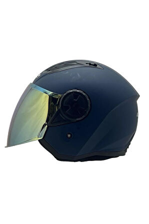 AIRFLOW 2 MAT NAVY MAVİ KASK GÖKKUŞAĞI CAM