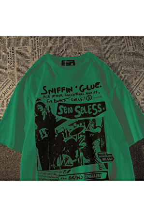 Grunge Karikatür Baskılı (unisex) T-shirt