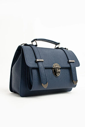 Vegan Deri Ayarlanabilir Uzun Askılı Kilitli Kadın Çantası Omuz Çantası