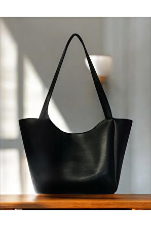 KADIN OMUZ ÇANTASI BÜYÜK KAPASİTELİ YUMUŞAK DERİ PARLAK DİZANYLI