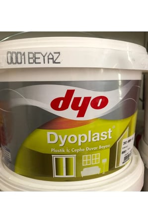 Dyoplast plastik iç cephe duvar boyası beyaz 7.5 lt