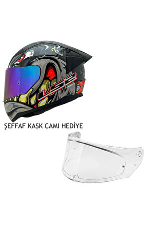 RAPID 2 SPOX GRİ-KIRMIZI KASK ŞEFFAF KASK CAMI HEDİYELİ
