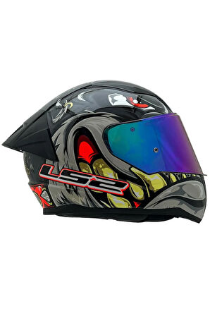 RAPID 2 SPOX GRİ-KIRMIZI KASK ŞEFFAF KASK CAMI HEDİYELİ