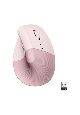Logitech Lift Sessiz Kablosuz Ergonomik Dikey Mouse Pembe
