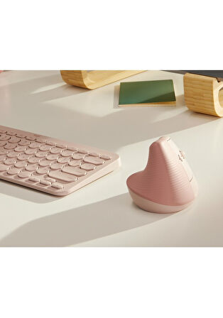 Logitech Lift Sessiz Kablosuz Ergonomik Dikey Mouse Pembe