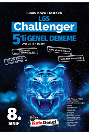Güncel 8.sınıf 5'li Challenger Paket Deneme (tümü Video Çözümlü)