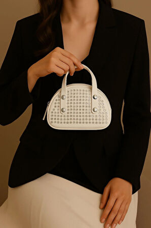 Lüks Mini Elmas Taş işlemeli El Ve Omuz çantası