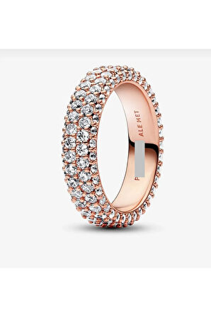 Timeless Çift Sıralı Pavé Yüzük Rose