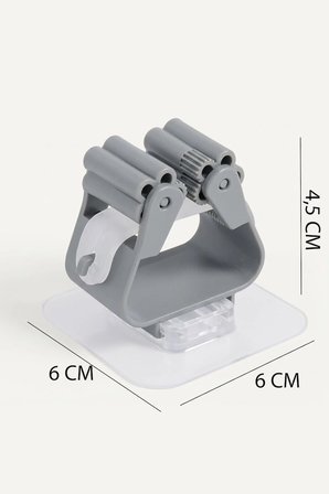 Yapışkanlı Mop Askısı Süpürge Paspas Tutucu Duvar Organizer Düzenleyici Banyo 6 cm
