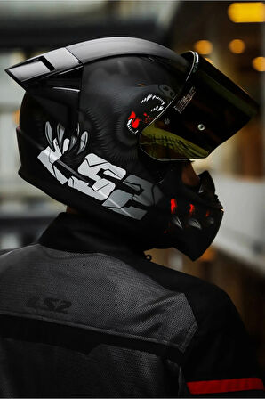 Rapıd 2 Race Clawn Mat Siyah-gri-kır Kask