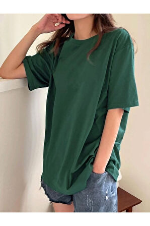 Unisex pamuk Oversize Boyfriend T-shirt
