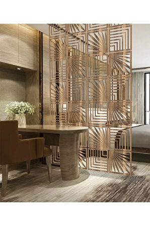 Lazer Kesim Sarkıt Paravan, Ahşap Seperatör, Panel Levha Seti Dekorasyon Ahşap Oda Bölücü modell