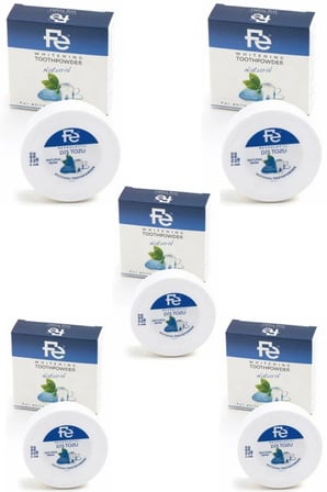 Beyazlatıcı Diş Tozu Natural ( Naturel Florürlü ) 50 gr 5 Adet