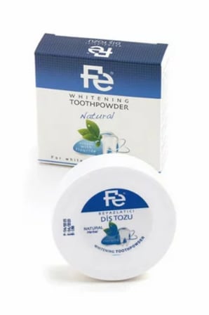 Beyazlatıcı Diş Tozu Natural ( Naturel Florürlü ) 50 gr 5 Adet