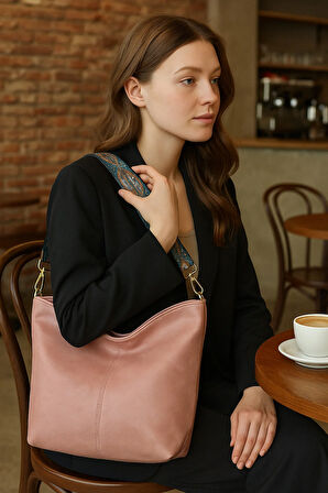 Lüks Dukuma Kolon Askılı Omuz Çantası