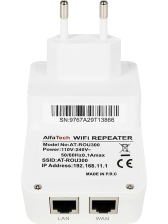 Alfa Tech AT-ROU300 300 Mbps 6 Antenli WiFi Menzil Arttırıcı Sinyal Güçlendirici Repeater