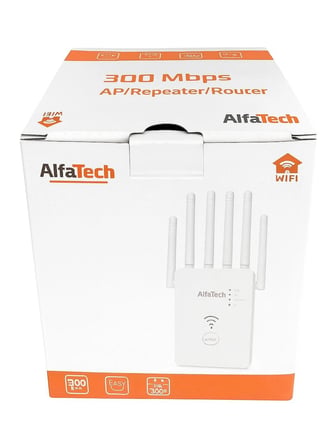 Alfa Tech AT-ROU300 300 Mbps 6 Antenli WiFi Menzil Arttırıcı Sinyal Güçlendirici Repeater